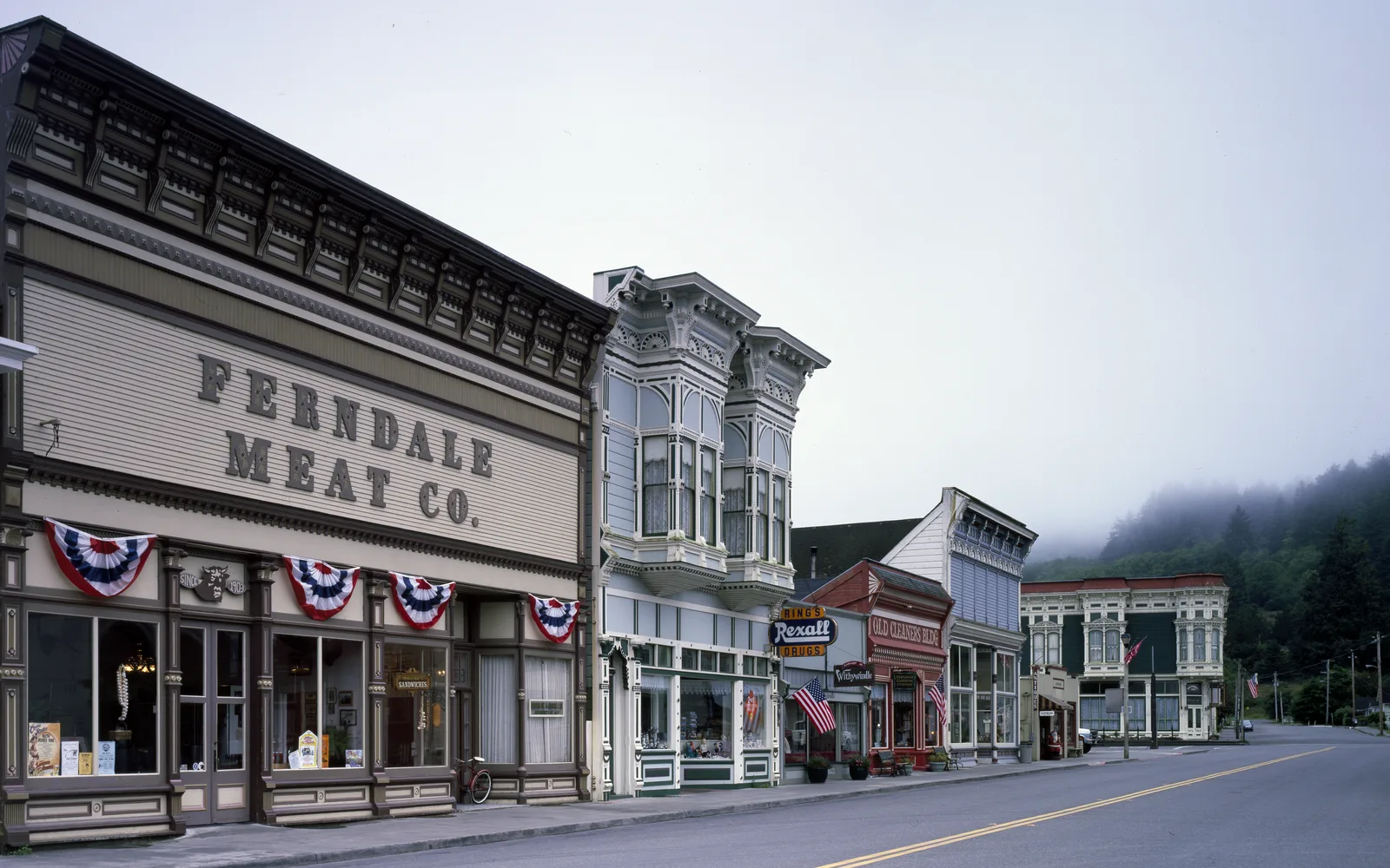 Victorian-era downtown Ferndale storefront with historic architecture